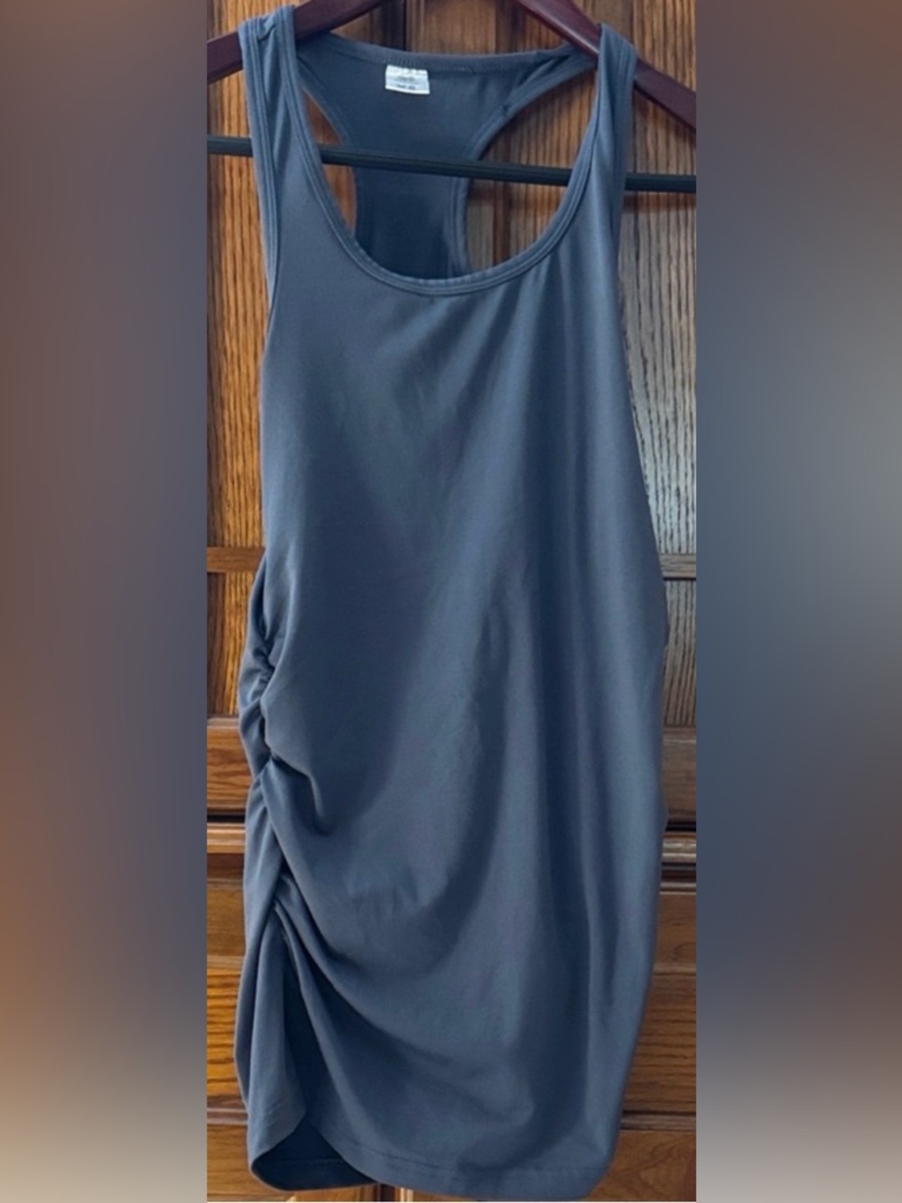 Senita Athletics Bumpin’ Maternity Ruched Tank Racerback Activewear Grow With Me